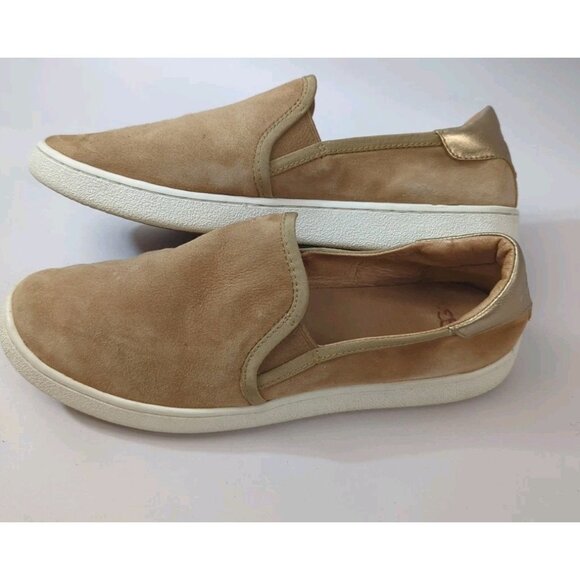 UGG Womens Size 10 Tan Suede Slip-On Sneakers Comfort Casual Flats Shoes EU 41 - Picture 4 of 7